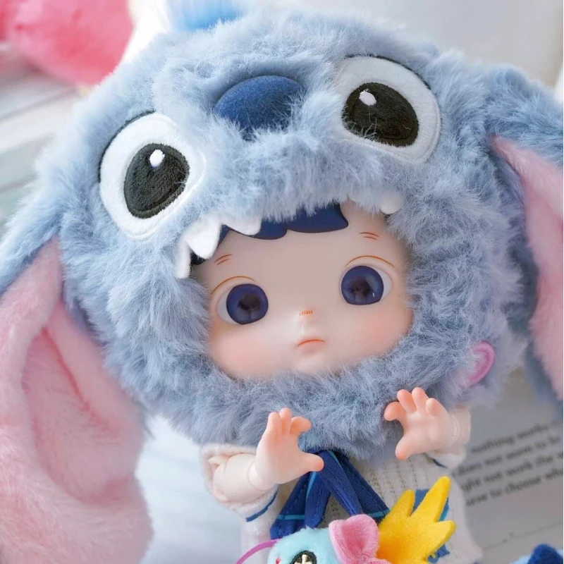 

Pop Mart Hacipupu Stitch 1/8 Scale Posable Action Figure Collectible Plush Doll Blind Box Desktop Decor Ornament Gift