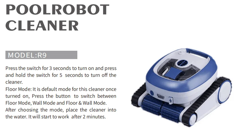 For Robotic Pool Cleaner with Wall Climbing Function, Automatic Cordless Pool Vacuum for Inground Above Ground Swimming Pools Cr