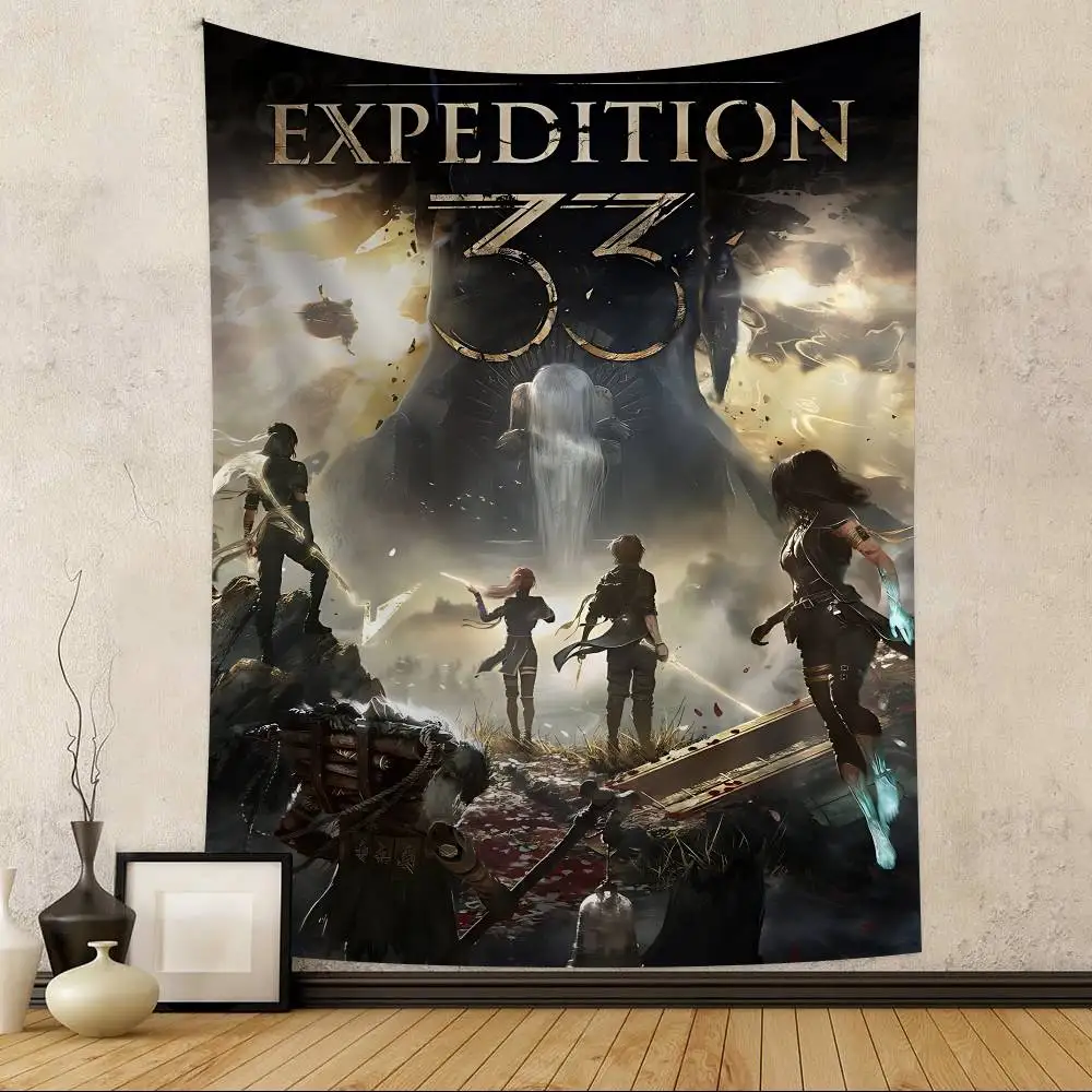 Game Clair Obscur Expedition 33 Printed Large Wall Tapestry Indian Buddha Wall Decoration Witchcraft Hippie Wall Art Decor
