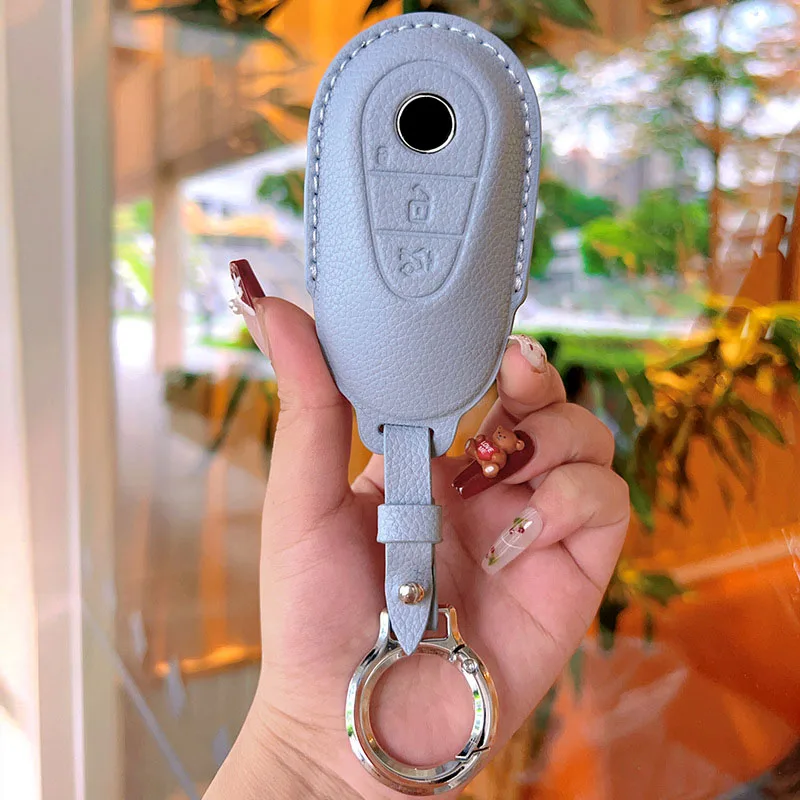 

Leather Car Key Case Cover for Mercedes Benz W205 W212 X166 W176 W211 W204 W222 W463 CLA GLC GLK W203 W212 C180 GLK300 CLS SLK