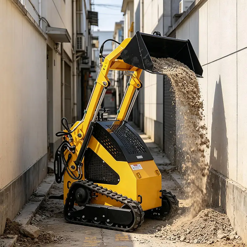 Cheap Mini Skid Steer Loader Diesel Mini Skid Steer Loaders for Sale Wheel Loader Mini 1 Ton 0.6 Ton with Attachments