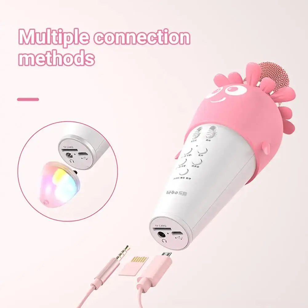 K5 Home Karaoke Microphone Cartoon Carrot Children Handheld Microphone Wireless Audio Microphone microfone condensador