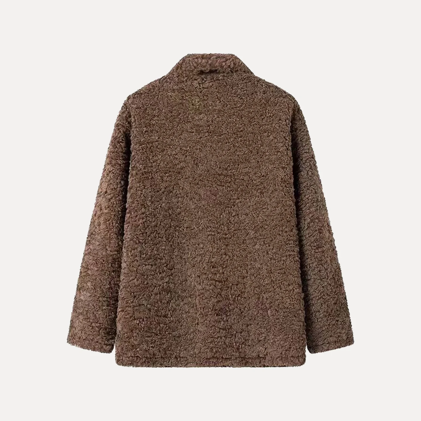 エレガントカジュアルレディーススタイル大型ファーサークルジャケットスタンダードフィット長袖ボタンアップコートZ 2025年秋新作