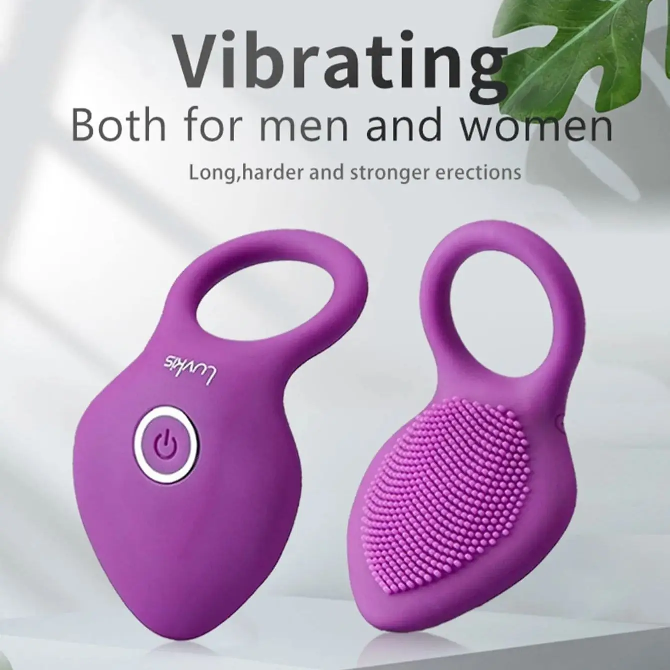 Rechargeable Vibrating Lock Ring for Couples Sex Toy Clitoris Stimulator Orgasm Vibrator Male Penis Massage Vibration Delay Ring