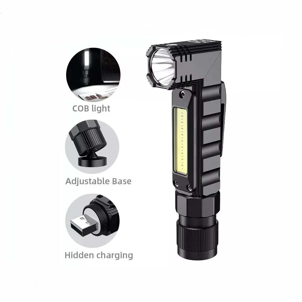 Multifunctional Portable LED work lights COB strong magnetic car repair headlights USB rechargeable fishing camping light