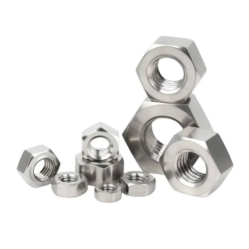 TC4 Titanium Alloy M2 M2.5 M3 M4 M5 M6 M8 M10 ~ M24 Pure Titanium Hexagon Nuts Hex Nut Fasteners