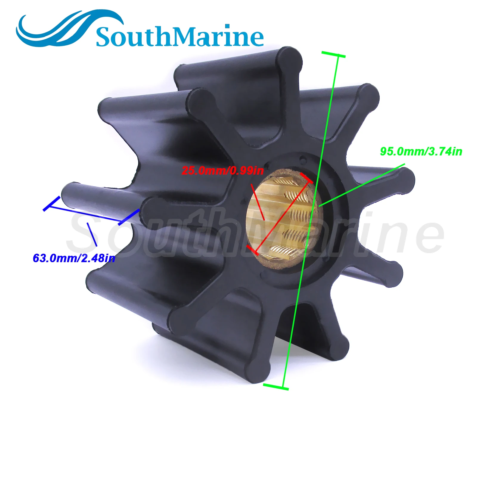 Impulsor da bomba de água 836-0001 para jabsco/127881-42050 para yanmar/2430184 807904 825942 para volvo penta/09-1029b para johnson