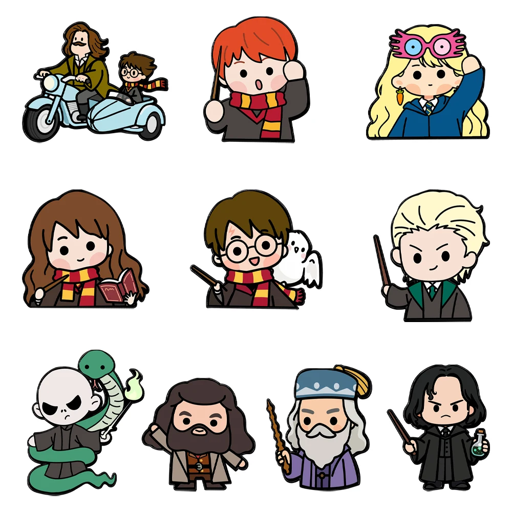 

10pcs Anime Brooches Cartoon Enamel Pins for Women Lapel Backpack Badges Fashion Jewelry Accessory Gift