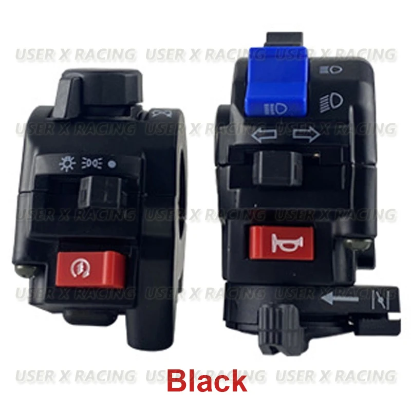 USERX Motorcycle Universal accessories  Left and right handlebar horn high and low beam lamp flameout switch assembly