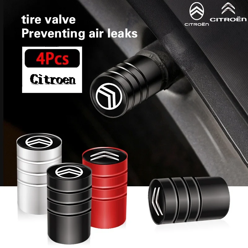 4pcs Car Wheel Tire Valve Caps Air Stem Covers Dust Prevention Accessories For Citroen C1 C2 C3 Vts C4 Saxo C4L C5 C6 C8 Xsara