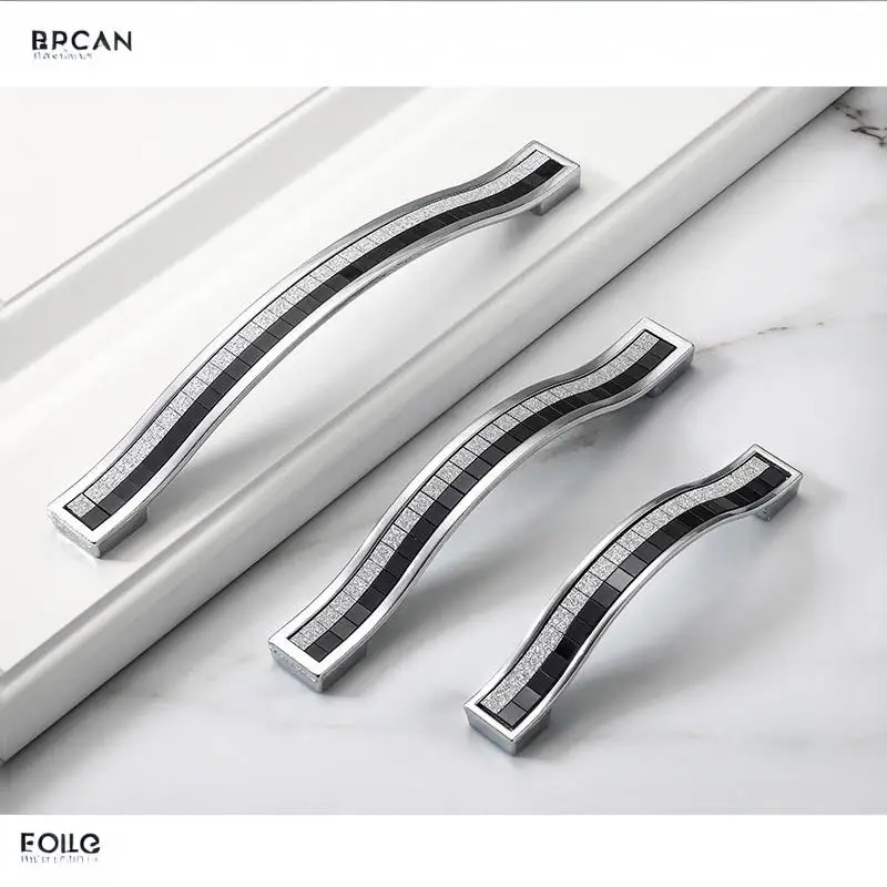 Heavy Duty Zinc Alloy Rhinestone Crystal Drawer Pull Handle European Style Furniture Handle for Wardrobe Cabinet Door Use