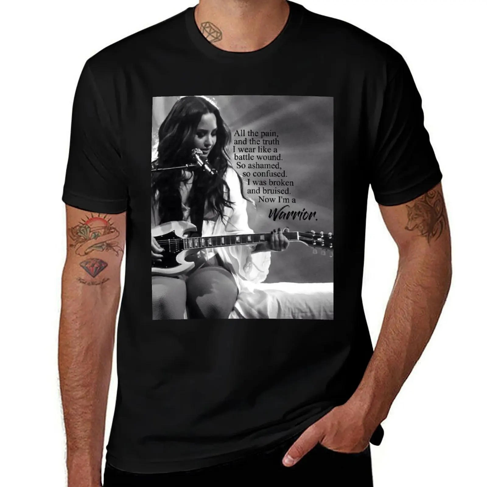 

Demi Lovato Warrior T-Shirt man t shirt summer printed t shirts for man T-Shirt