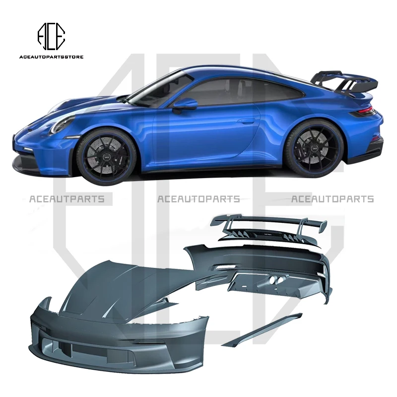 For Porsche 911 992 GT3style Front and Rear Bumper Rear Spoiler Front Bumper Hood Full Body Kit  carbon Body Kit