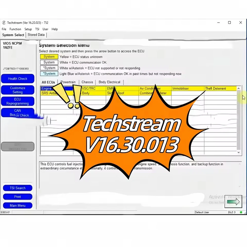 Techstream V16.30.013 strumento di scansione per Toyota Lexus+Professional D-PF E-G-R Remover 3.0 Lambda Remover Full 2017.5 Versione Softwar