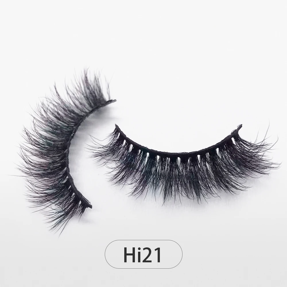 Dropshipping Reuseable Natural Long 12-15mm 3D Faux Mink Lashes Fluffy Volume False Eyelashes Cruelty Free Wispy Makeup Lashes