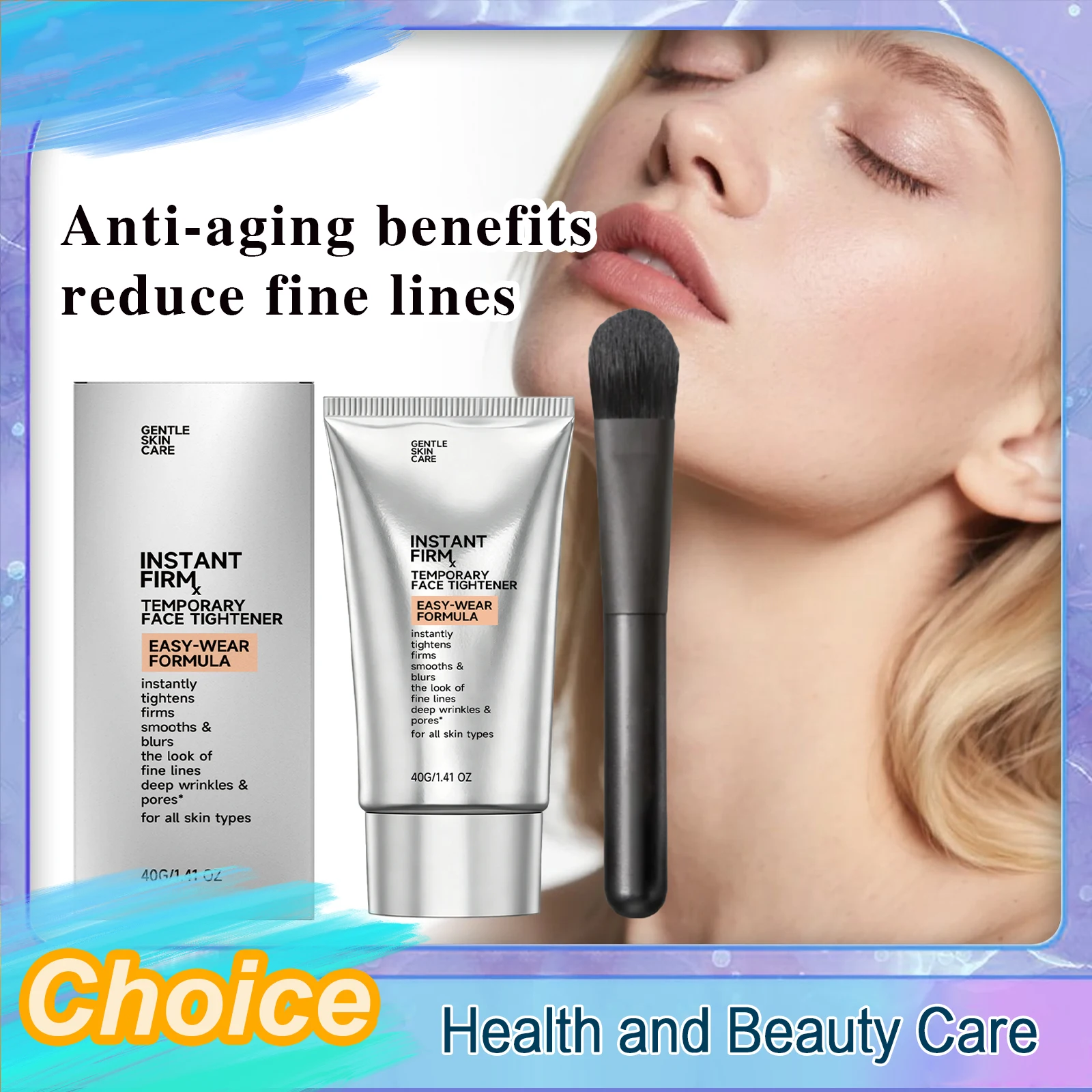 Instant Firming Face Cream Anti-Aging Benefits Leaves Skin Firm Smooth Reduces Fine Lines Smooths Wrinkles Minimizes Pores Care