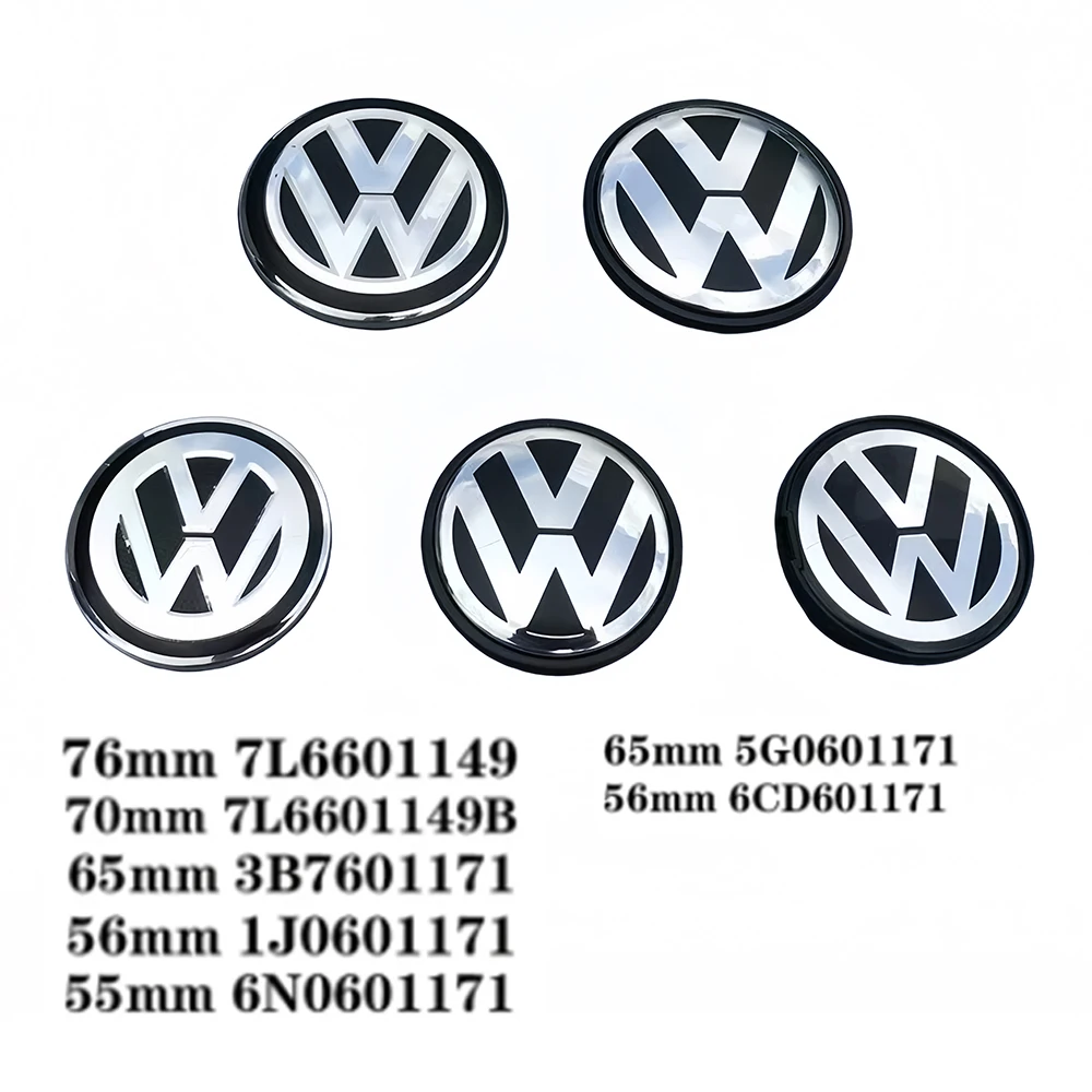 4pcs 55mm 56mm 60mm 65mm 70mm 76mm Car Wheel Center Caps Hubcap Cover for VW Volkswagen Jetta MK5 Golf Passat styling 3B7601171