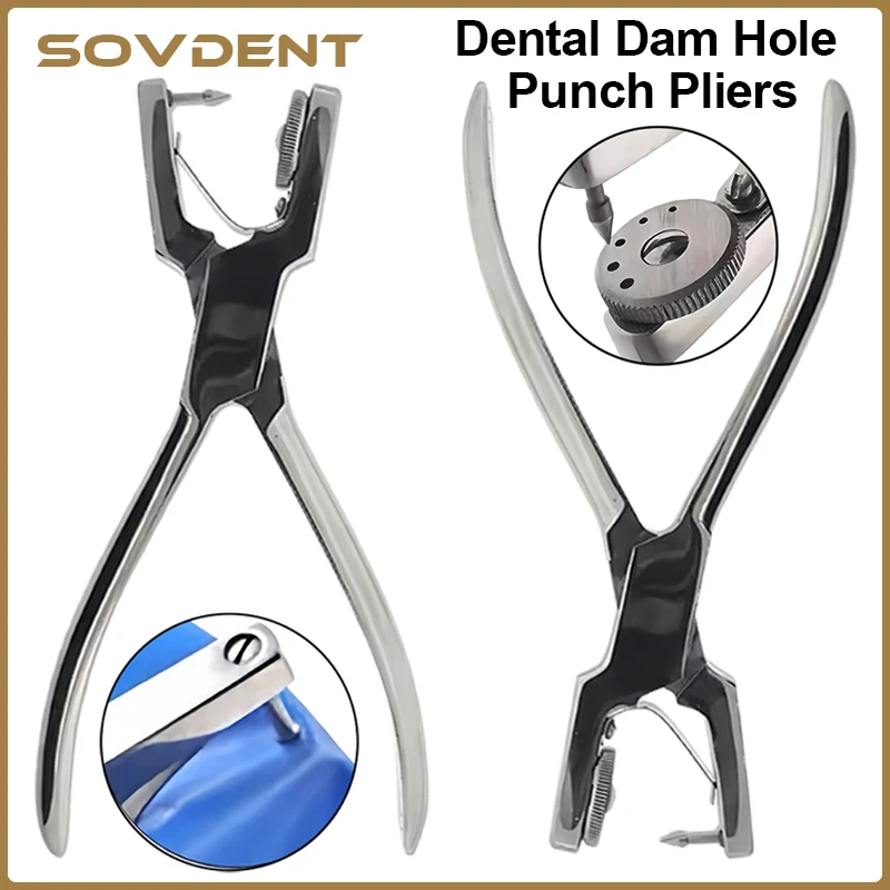 1Pcs Dental Dam Hole Punch Pliers Stainless Steel for Dentist clinic Perforator Rubber Orthodontic Tools Dam Clips Pliers