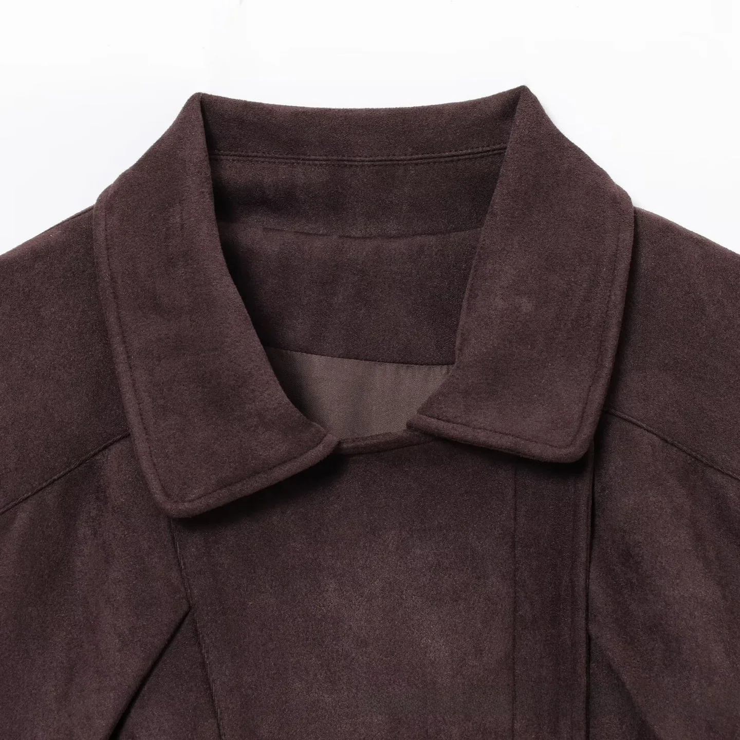 

Faionable Suede Motorcycle Sle Jaet Женская свободная верхняя одежда Осенний дизайн Sensation Поливолокно Чистый цвет