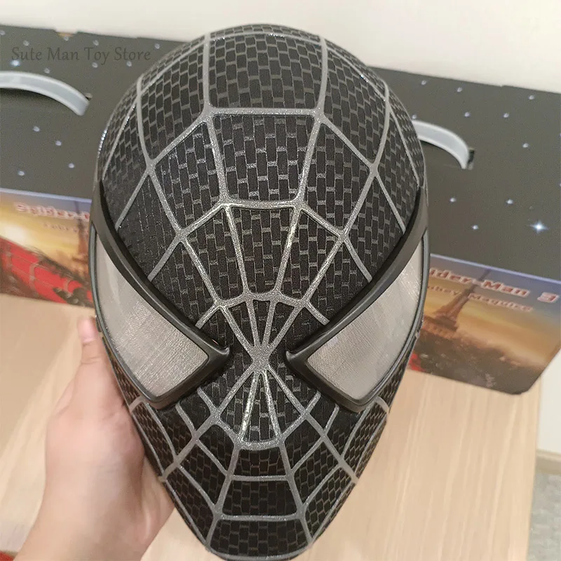 Spiderman Marvel 1/1 3D Spider-Man Tobey Masker Halloween Cosplay Faceshell Afneembare Lenzen Kostuums Superheld Collectie Modellen
