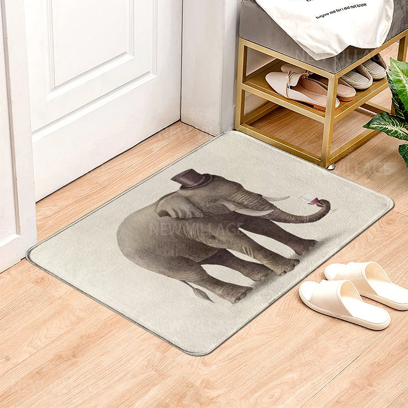 House entrance carpet Home doormat Animal avatars patterns Bath mat Foot room bathroom non-slip Kitchen water absorption rug