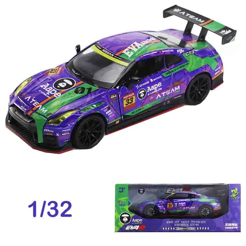 

1:32 Nissan GT-R R35 NISMO EVA Racing Alloy Sports Car Model Diecasts Metal Toy Track Racing Car Model Sound and Light Kids Gift