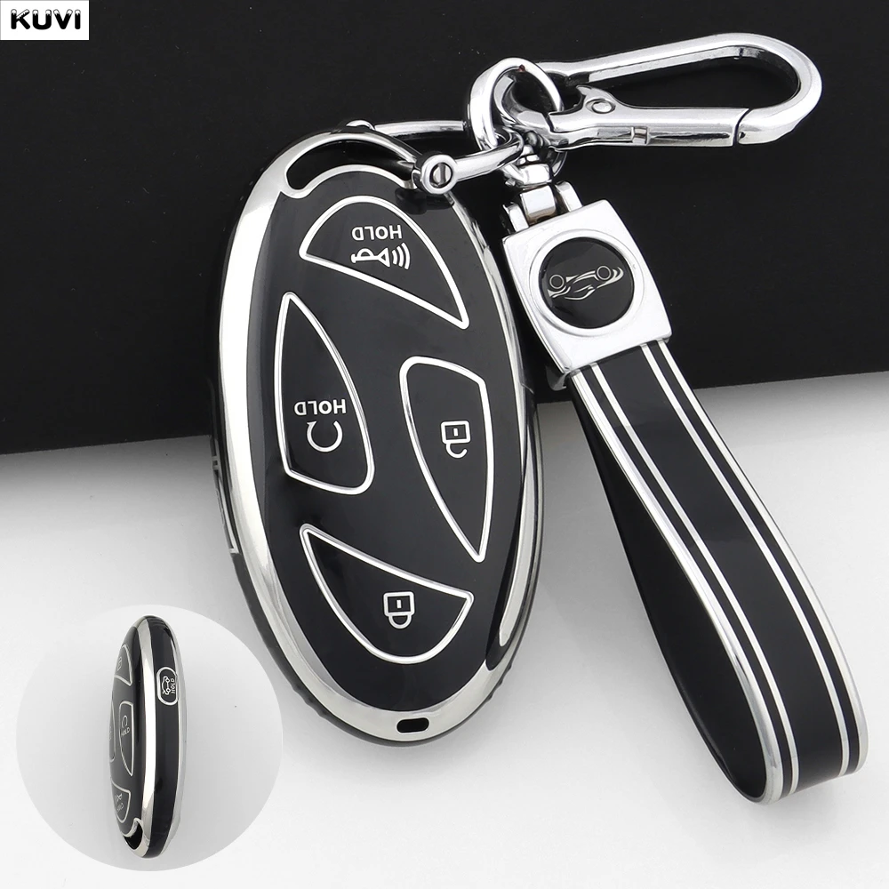 5 Buttons TPU Car Smart Key Case Cover Shell For Hyundai Santa Fe Tucson 2022 Ioniq 5 Atos Prime Solaris 2021 Hyundai Palisade view 2