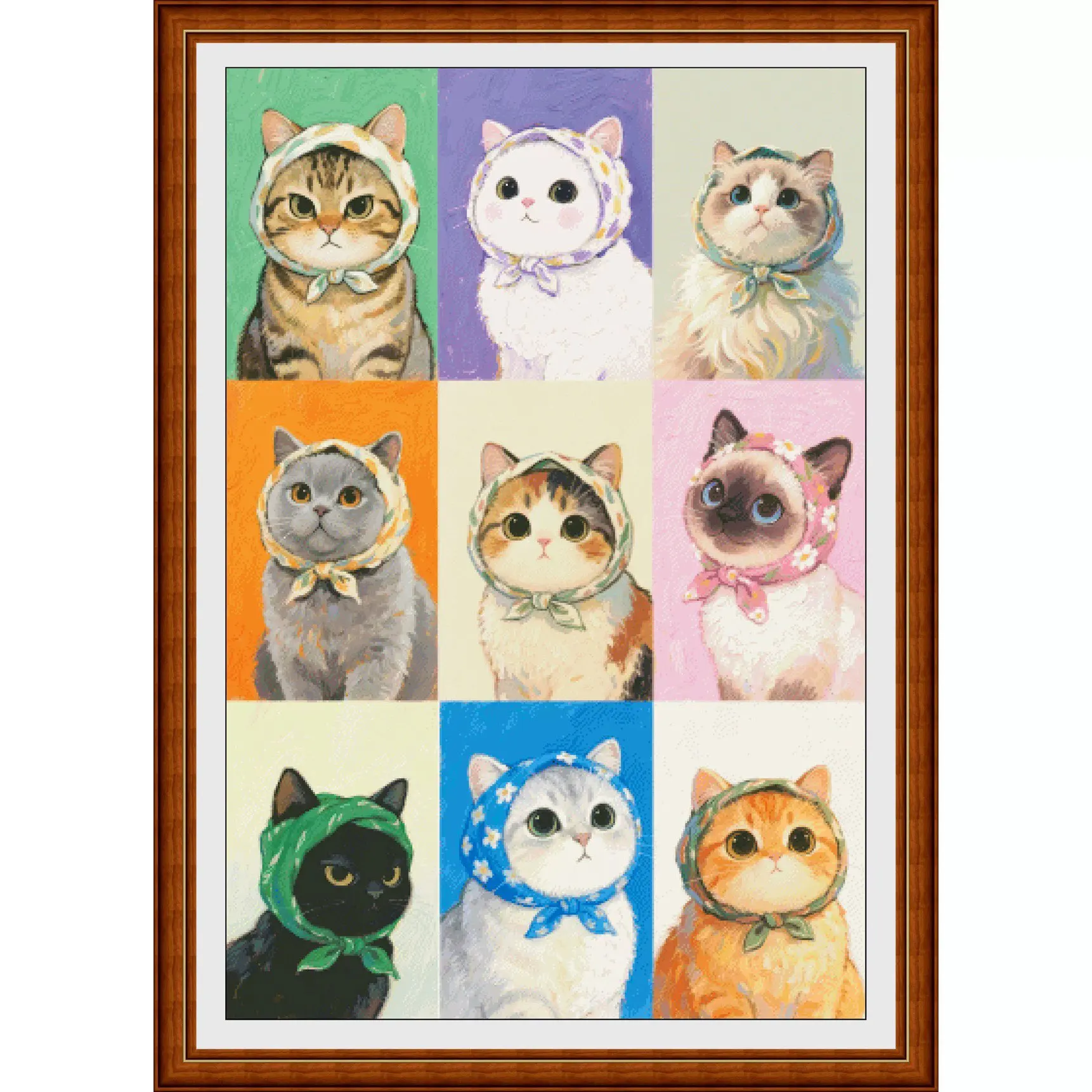 

ZZ7865 Кошки 11CT 14CT 16CT Печать Холст Вышивка крестиком DIY Набор Рукоделие Вышивка 153 Цвета