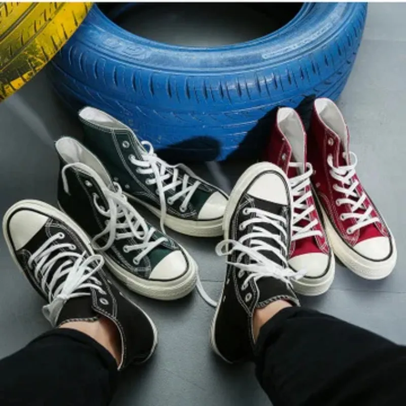 الرجال أحذية رياضية من قماش القنب زوجين موضة أحذية التزلج مريحة الخريف عالية أعلى النساء أحذية الشقق الطلاب تفلكن الأحذية