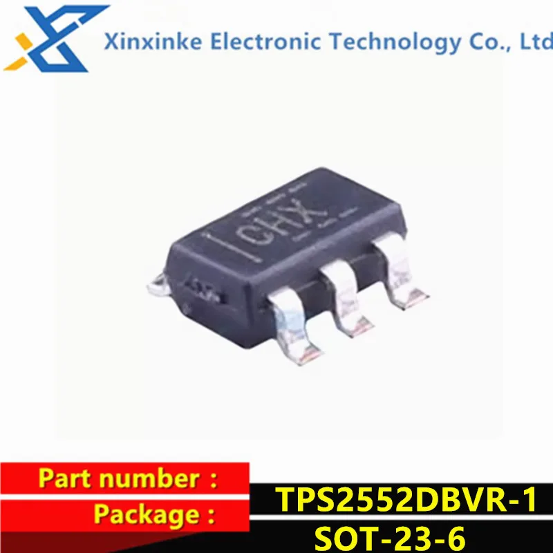 5PCS TPS2552DBVR-1 TPS2552DBVT-1 Marking：CHX SOT-23-6 Power Switch ICs - Power Distribution Adj Crnt-Ltd USB Current Limited
