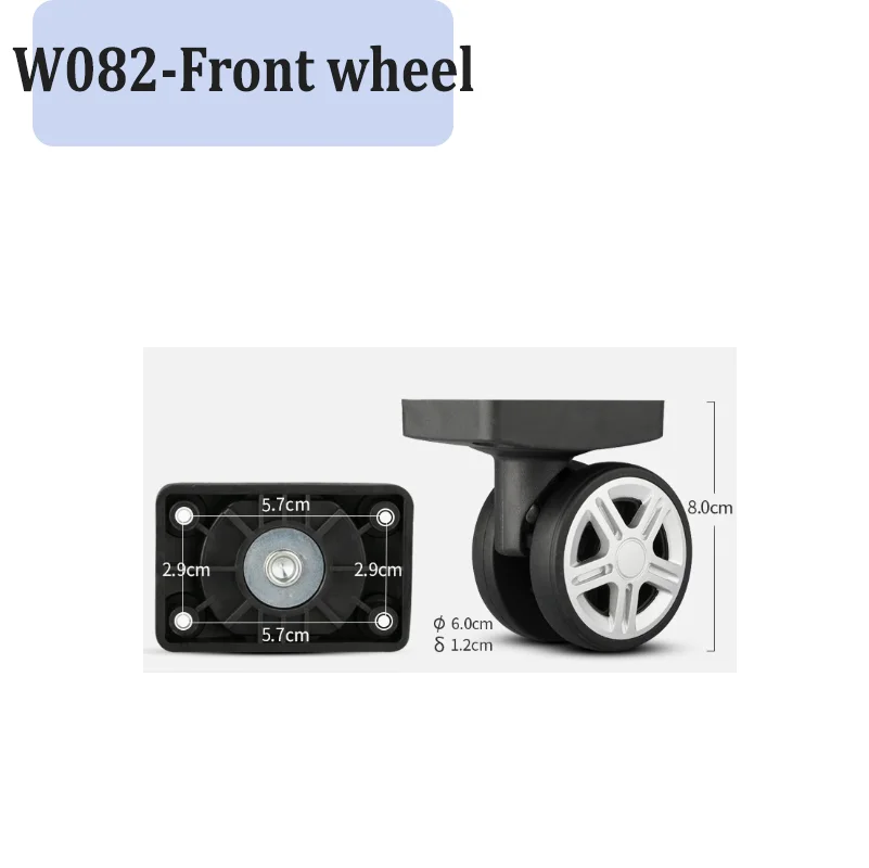 For W082 Universal Suitcase Replacement Wheels Wearproof 360° Rotating Casters Lightweight Luggage Repair Accessories