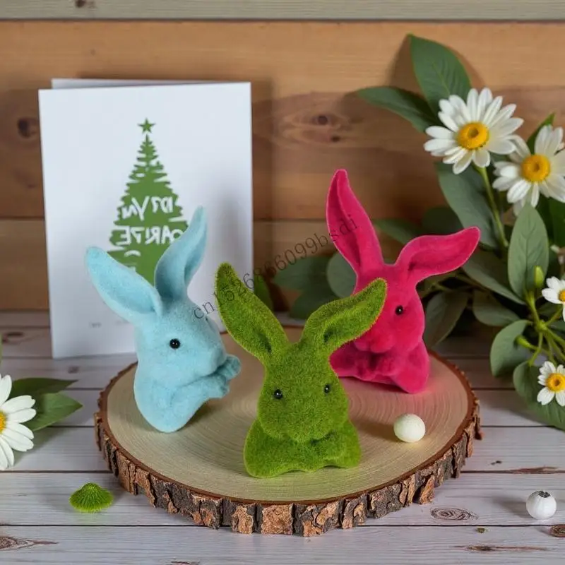 

11UA Праздничная фигурка головы кролика Пасхальное украшение Весенний праздник Дисплей Орнамент