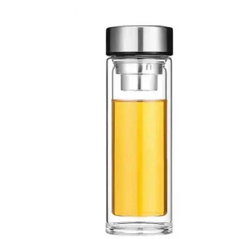 Double-layer Glass Water Cup High-end Office Water Men and Women Tea  Business Beaker Bottom Cup Thickened