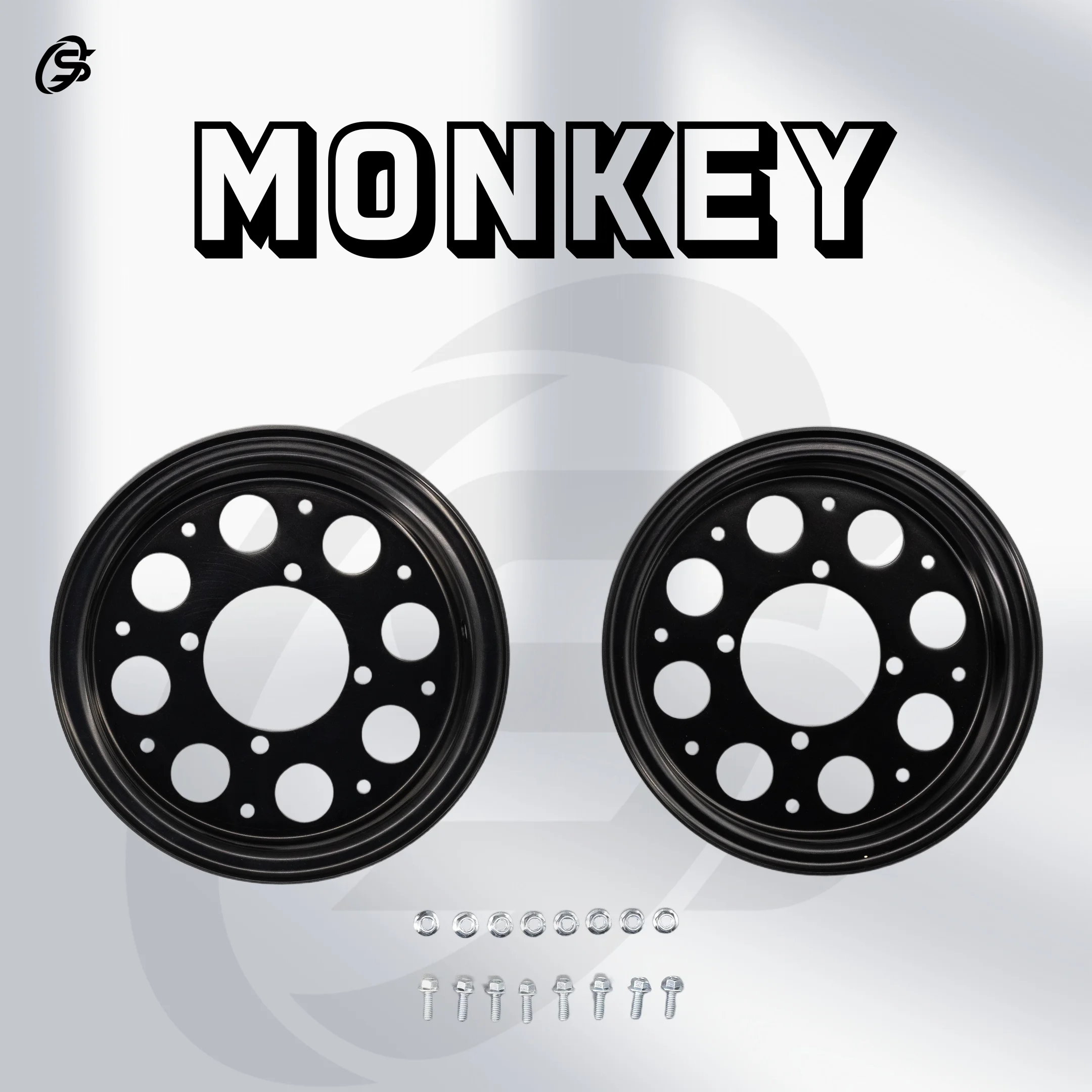 2.5-8 Rims Monkey Z50 Wheels Matte Black Wheels A Split Rims Z50 MK Parts Motorcycles Accessories