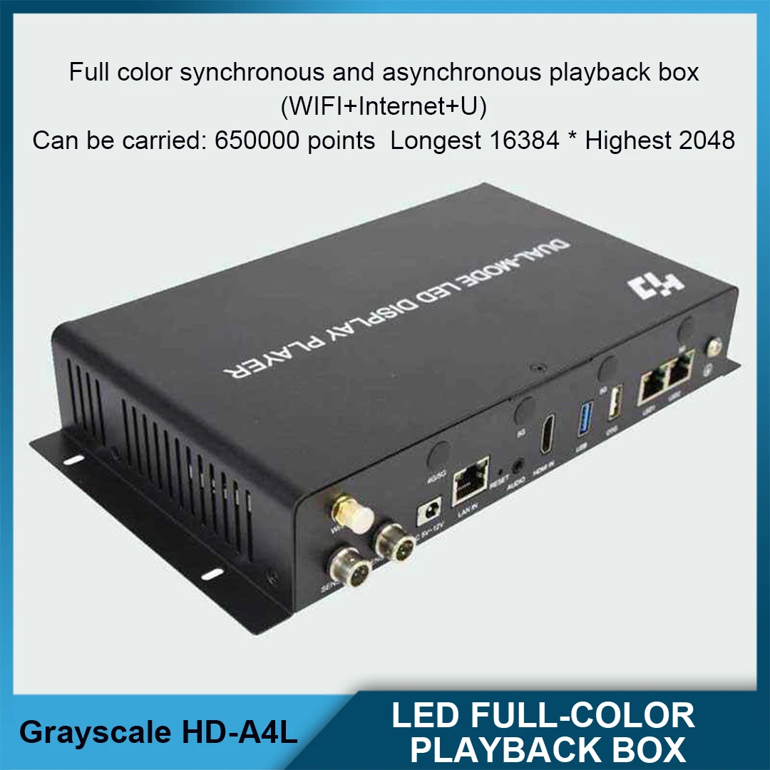 

HD-A4L Полноцветный светодиодный экран Система управления Асинхронный светодиодный контроллер поддерживает управление Wi-Fi мобильного телефона