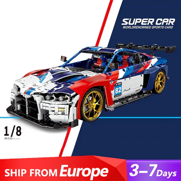 

4556PCS City Technical M4 Poweful Sport Car Building Blocks MOC JD040 High-Tech Racing Sports Car M4 Model Toys Gift for Kids