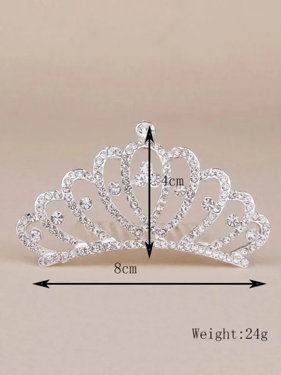 Kristallkronen-Kopfschmuck, Geburtstagsgeschenk, The Princess Performance Comb, Haarschmuck, Haarnadel, Hochzeit, Party, Braut – Detail 6