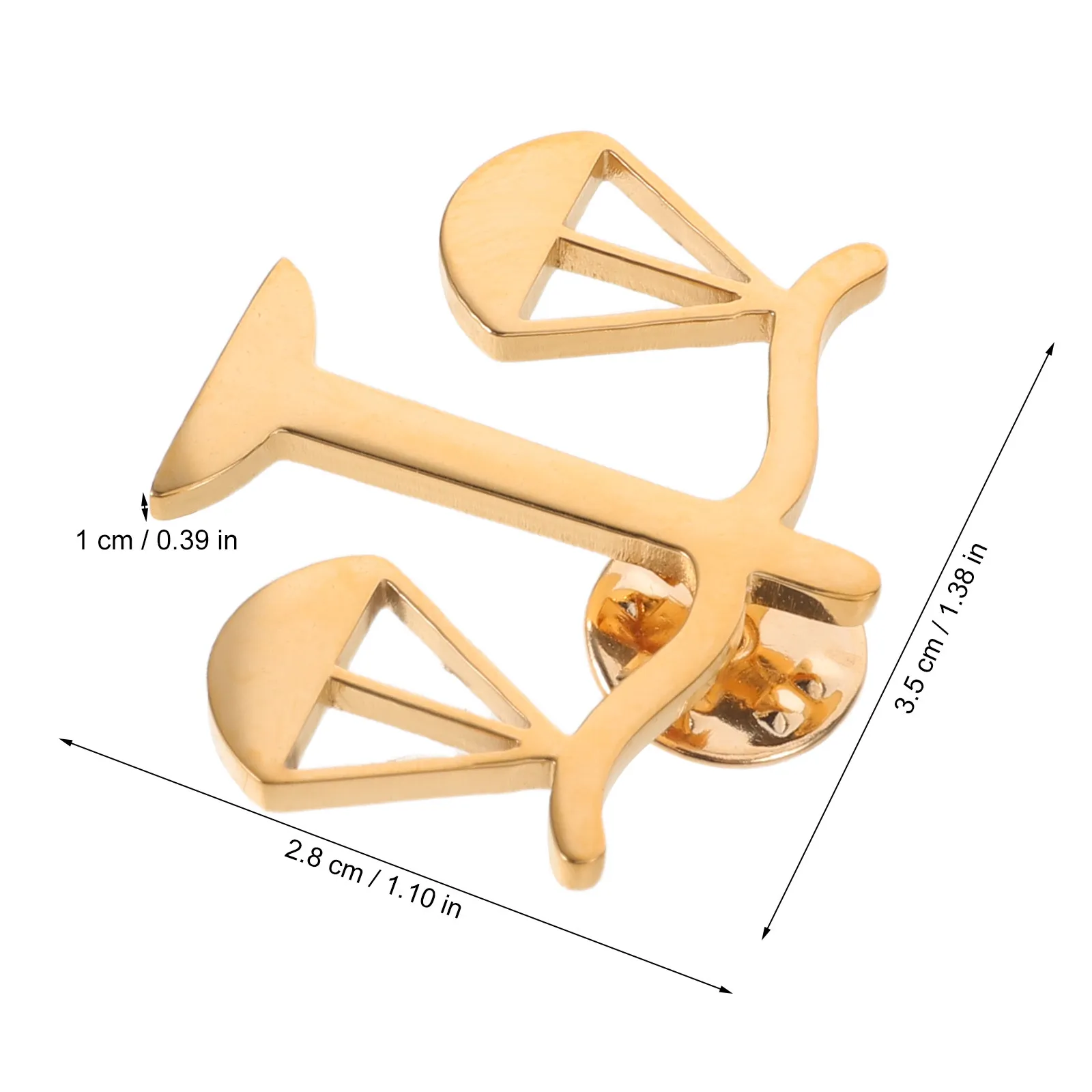 Golden Alloy Scale of Justice Lapel Pin Brass Brooch Legal Lawyer Judge Suit Collar Pin Men Suit Accessory Justice Symbol Badge