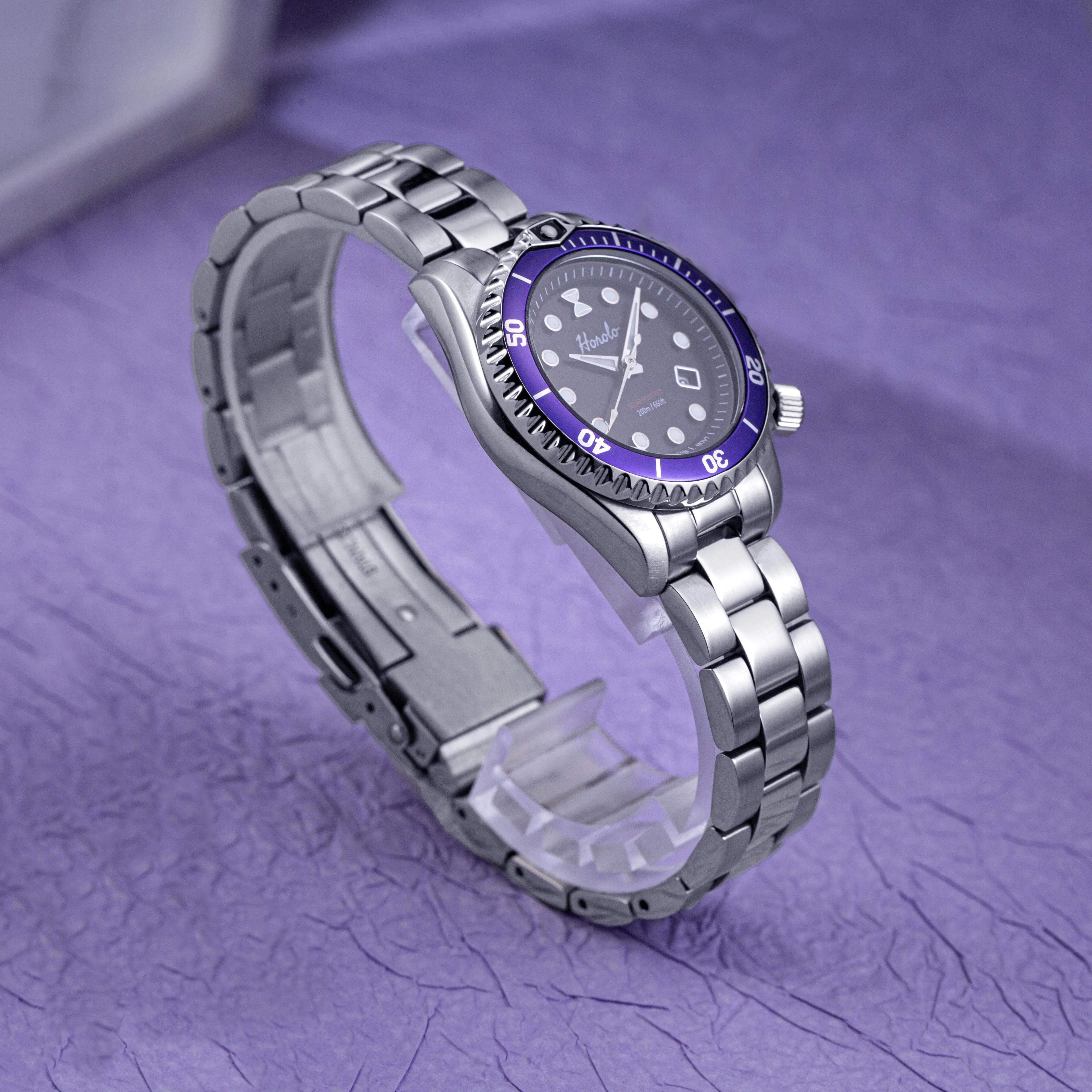 Picture 5: Horolo Women' Watches Japan Solar Movement  30mm small sizes Quartz Luminous Water Resistant Sapphire Ladies Luxury Watch