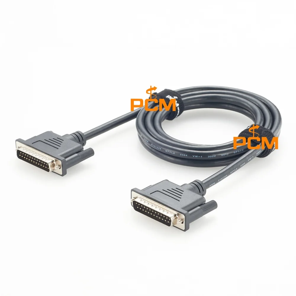 DB25 25 Pin Male to Male Shielded Cable Compatible with Advantech PCL-10125 PLC Industrial Data Acquisition I/O Cable