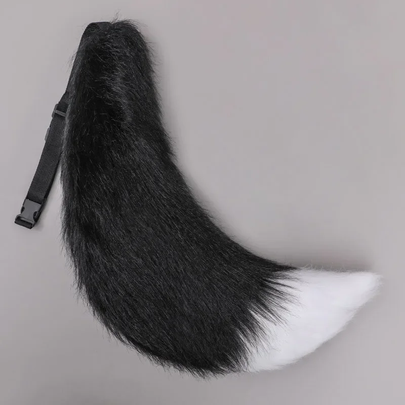 Ajustável Faux Fur Fox Tail Belt, Kawaii Wolf Dog Tail, Cosplay Acessórios para festa, Furry Tail, adereços para menina, 70cm