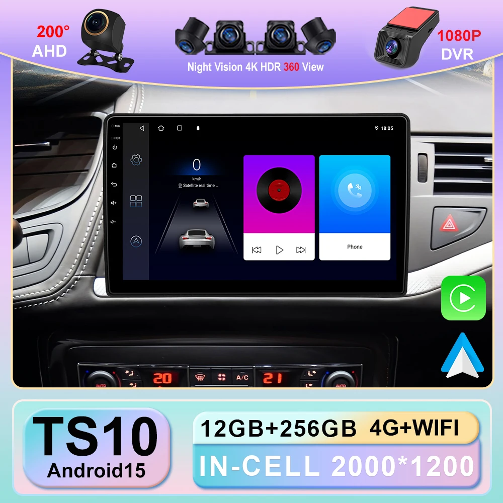 

Автомобильный радиоприемник Android 15 для Citroen C5 2 2008-2017, автоплеер, Carplay, GPS, видеонавигация, мультимедийный головное устройство, без 2din DVD