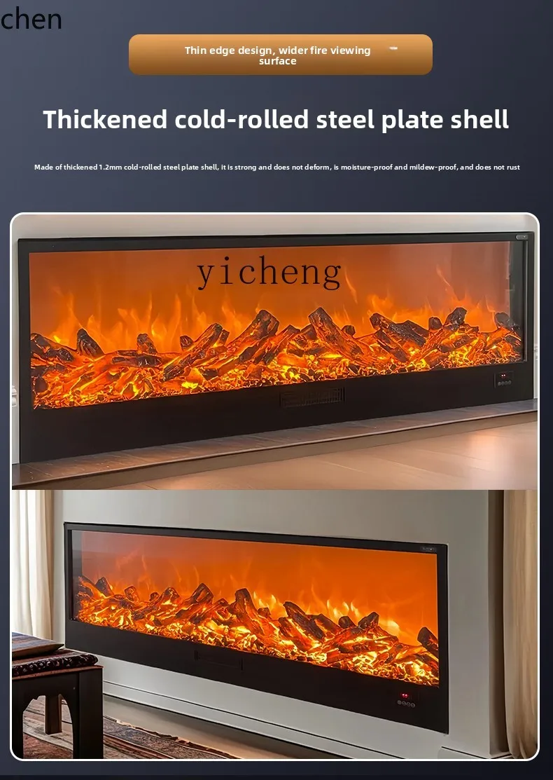 HXL Electronic Fireplace Home Indoor Embedded Heater Atmosphere Light Decorative Cabinet