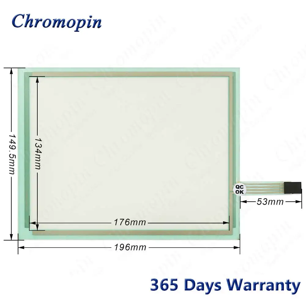 Digitalizador de vidro do painel da tela de toque LTP-084F-01 para ESA LTP-084F-01 ESA VT580W Painel de toque com película protetora de sobreposição