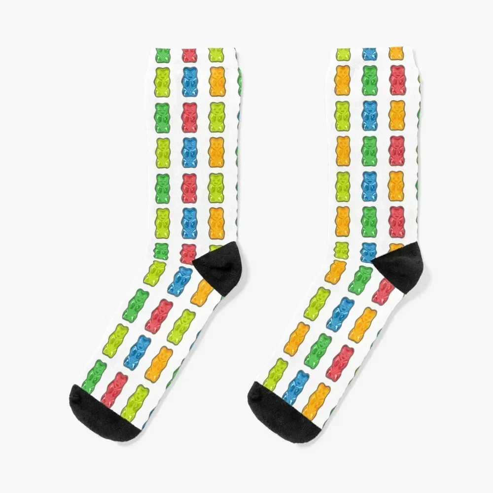 Rainbow Gummy Bears Socks New year's Lots soccer anti-slip essential Designer Man Socks Women's