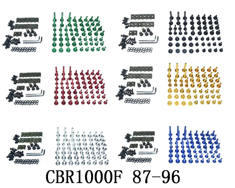 

CNC Complete Fairing Bolts Bodywork Screws Nuts Kit Fit For Honda CBR1000F 1987-1996