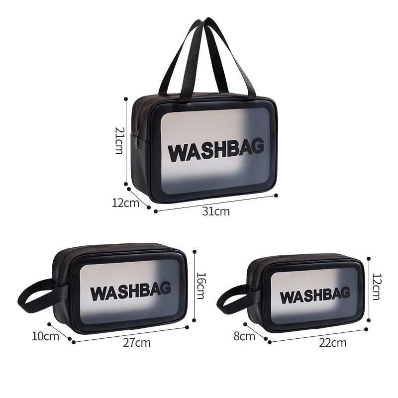 Portable Travel Wash Bag Female Large Capacity Cosmetic Organizer Transparent Waterproof Makeup Storage Pouch Storage Accessorie