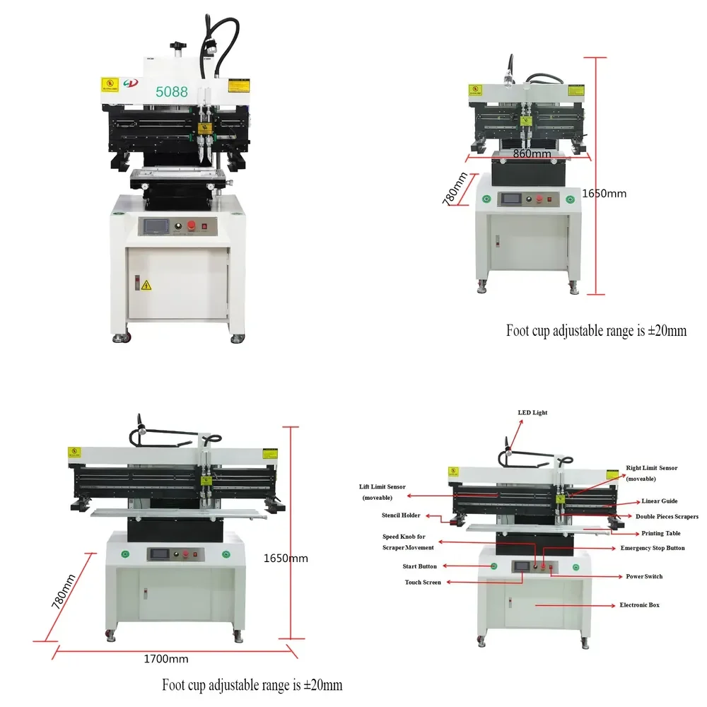 Shenzhen Factory Wholesale Semi-Auto PCB Solder Paste Printing Machine/PCB Printing Machine