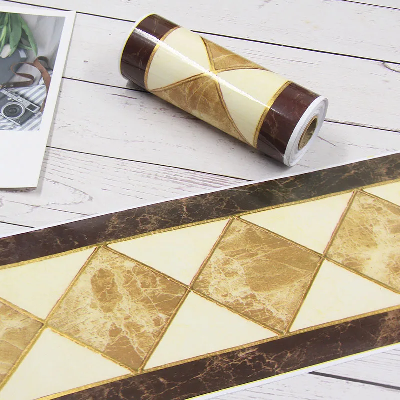 

5M Self-adhesive Skirting Board Window Sill Door Frame Waveguide Line Decorative Wall Corner Line Floor Tile Waterproof Pasting