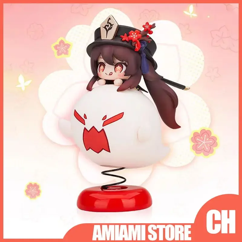 10cm Genshin Impact Figures Hu Tao Cute Cartoon Grils Figurine Q Edition Model Pvc Statue Doll Collection Ornament Gifts Toys